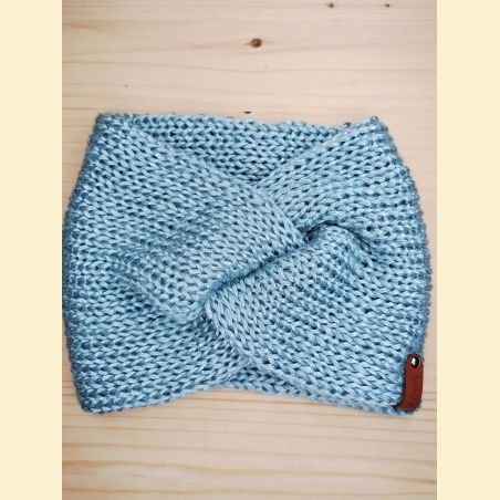 Bandeau metallico bleu ciel