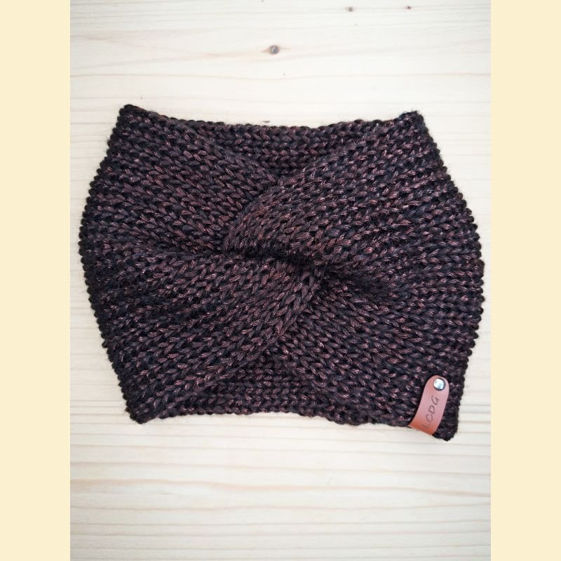 Bandeau metallico brun