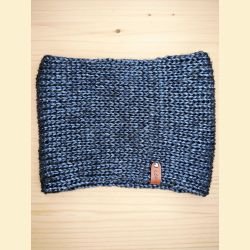 Tour de cou metallico bleu