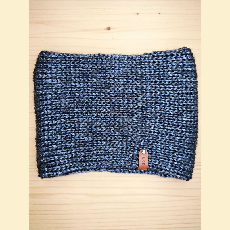 Tour de cou metallico bleu