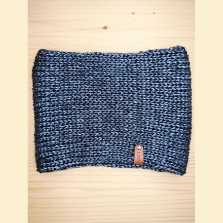 Tour de cou metallico bleu