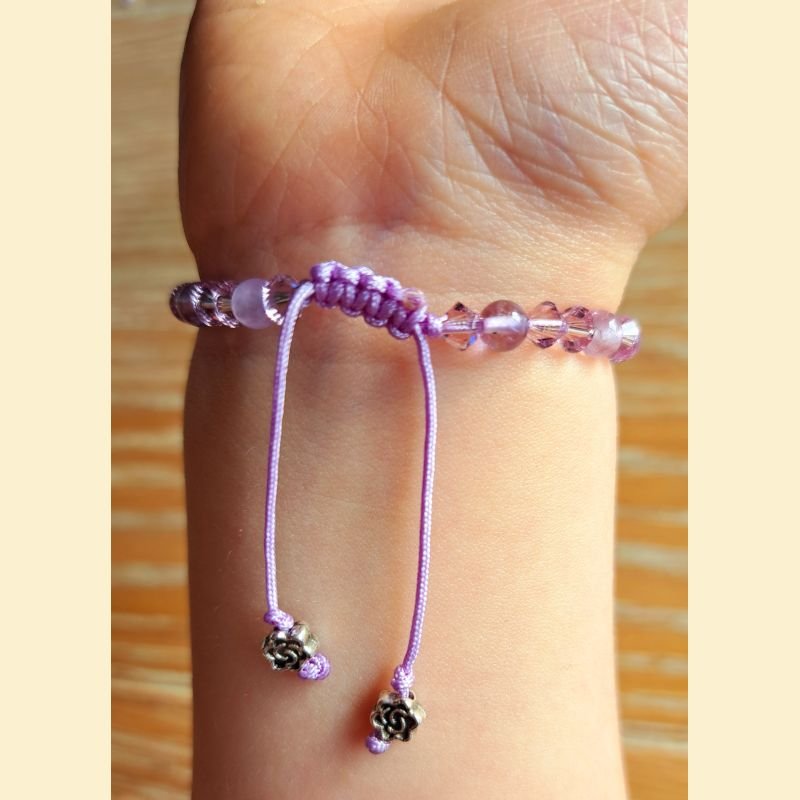 Bracelet en améthyste et Swarovski Bracelet en améthyste et Swarovski