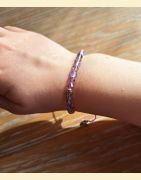 Bracelet en améthyste et Swarovski