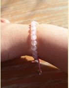 Bracelet en quartz rose