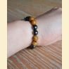 Bracelet Star Wars en hématite et bois fossile