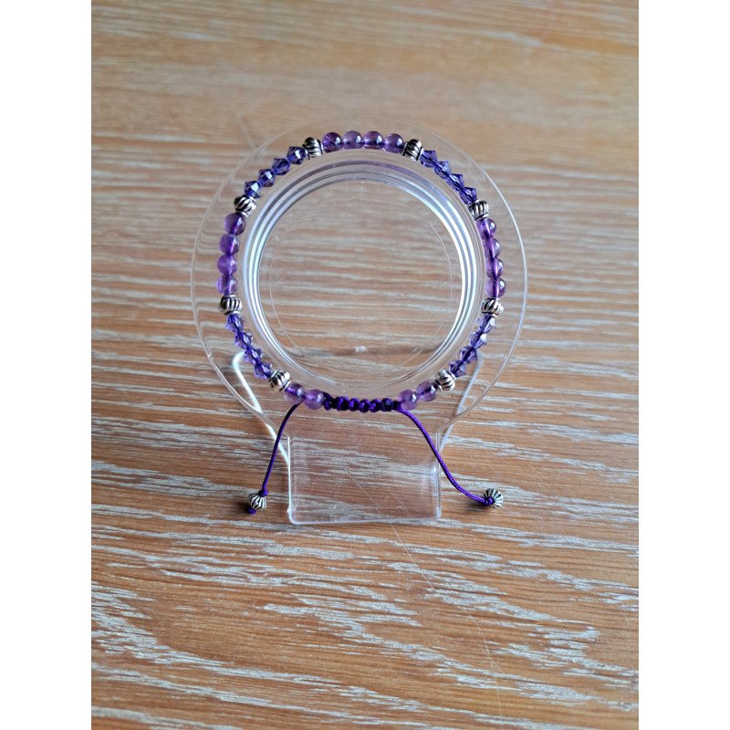 Bracelet "minéral étincelant "améthyste