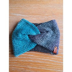 Headband gris et turquoise